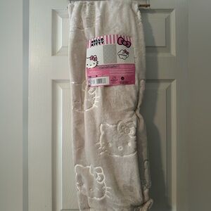 NWT Hello Kitty Cream Embossed Blanket